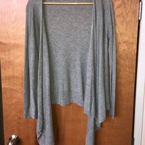 Grey asymmetrical cardigan